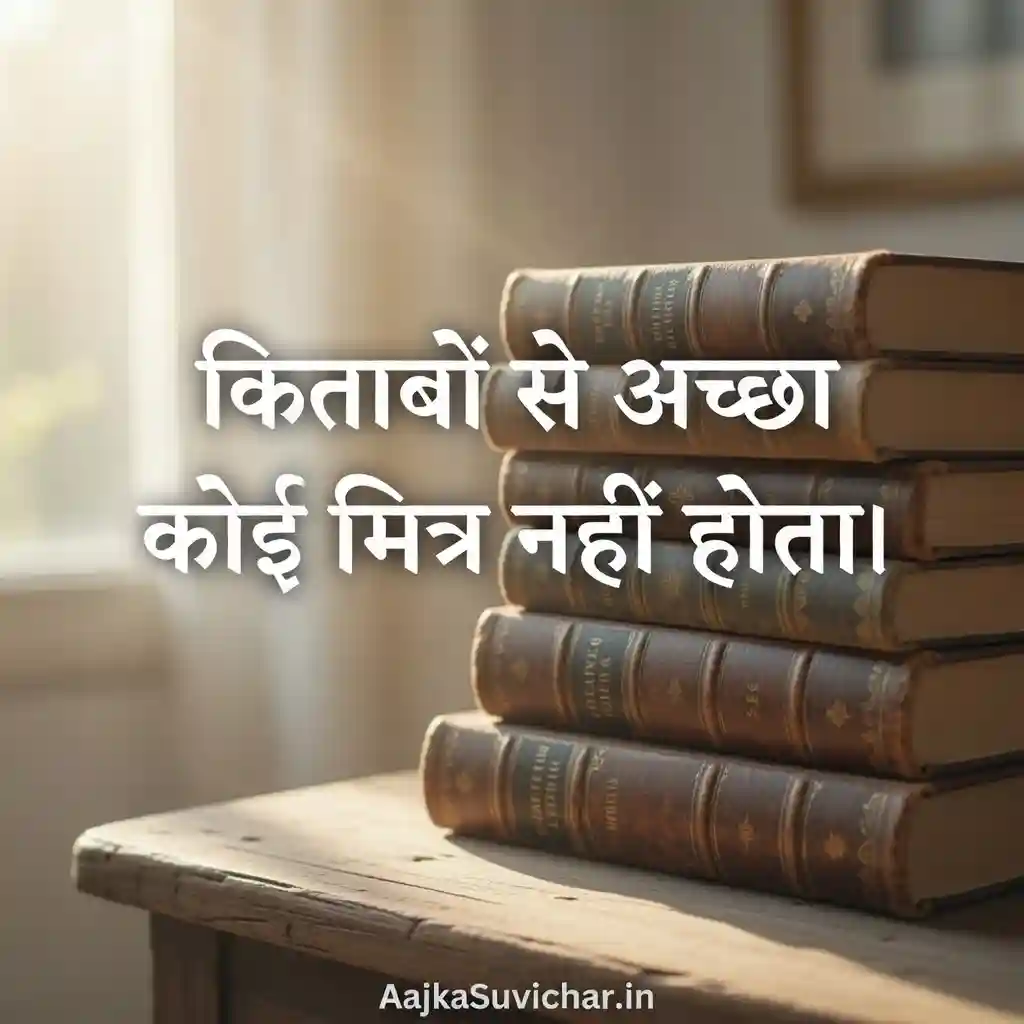 किताबों से अच्छा कोई मित्र नहीं होता।