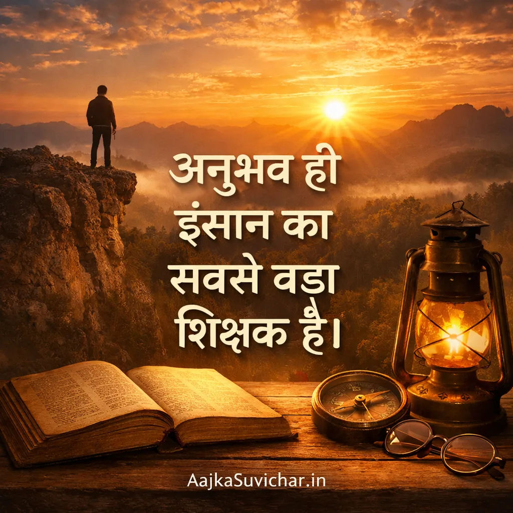अनुभव ही इंसान का सबसे बड़ा शिक्षक है।