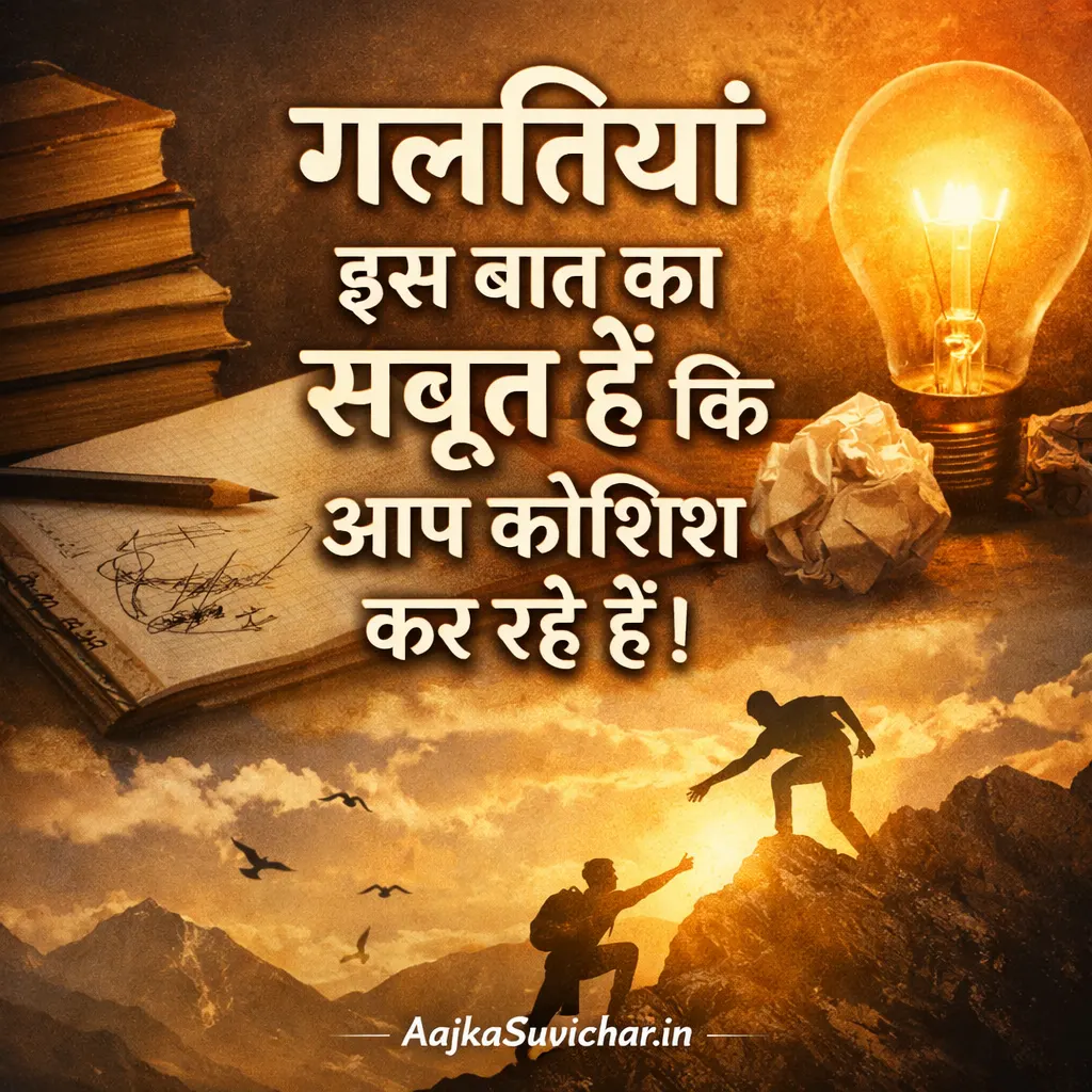 गलतियां इस बात का सबूत हैं कि आप कोशिश कर रहे हैं।